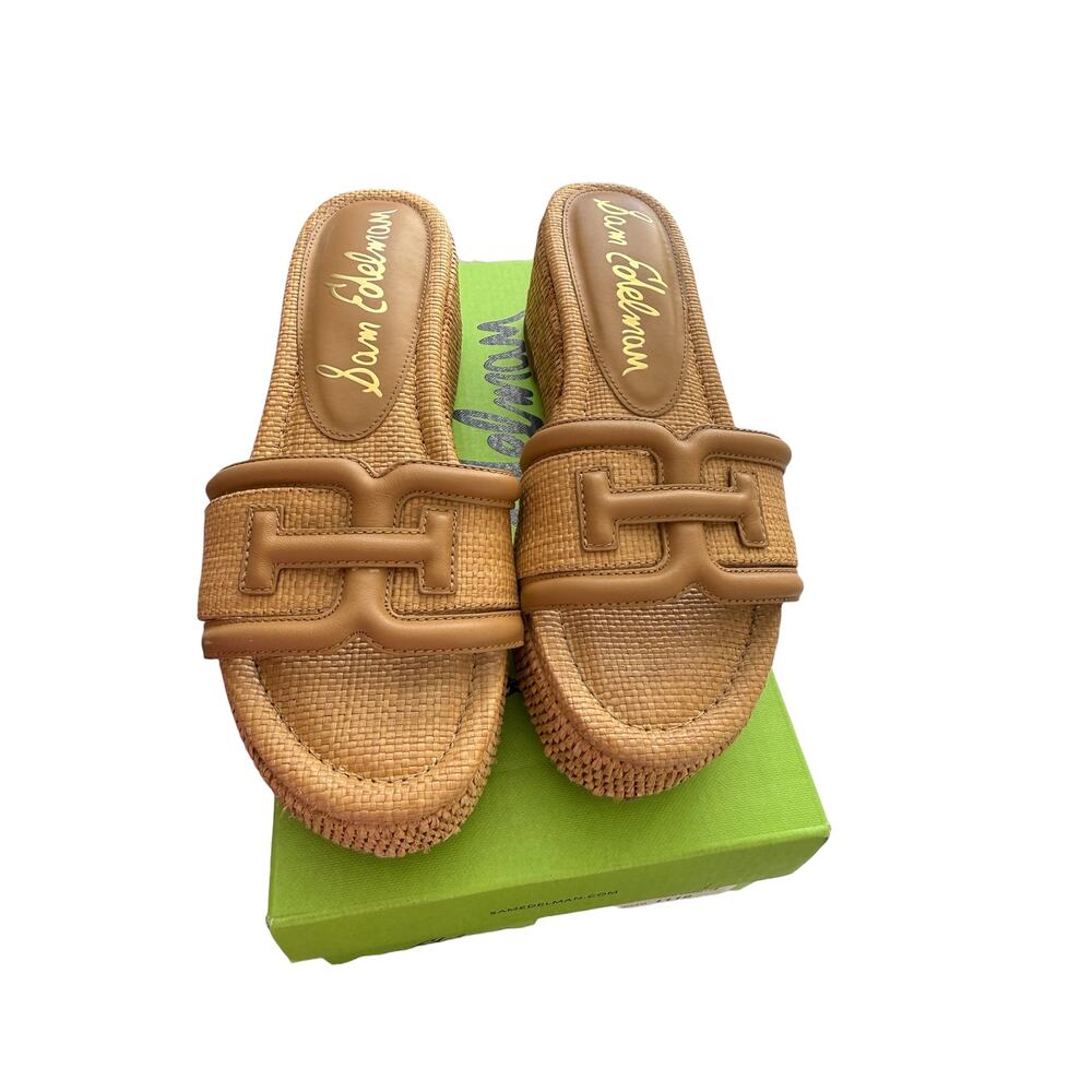 Sam Edelman Women's Sand Dune Leather Weave Pauleena Espadrille Sandals Size 6.5 - Picture 5 of 10